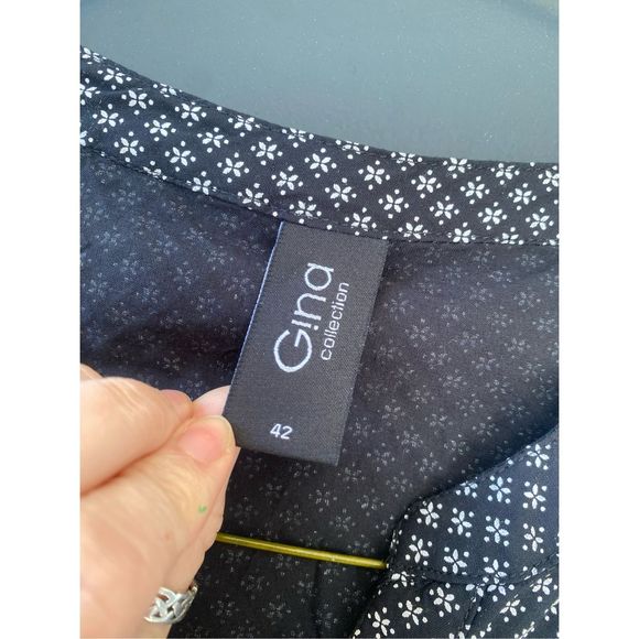 Gina Collective Black White Italian Sleeveless Jumpsuit, Size EU 42 US Large - Picture 6 of 13